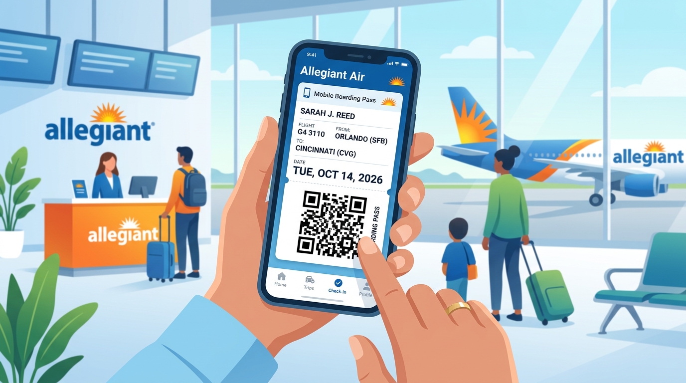 Allegiant Mobile App Boarding Pass Check-in