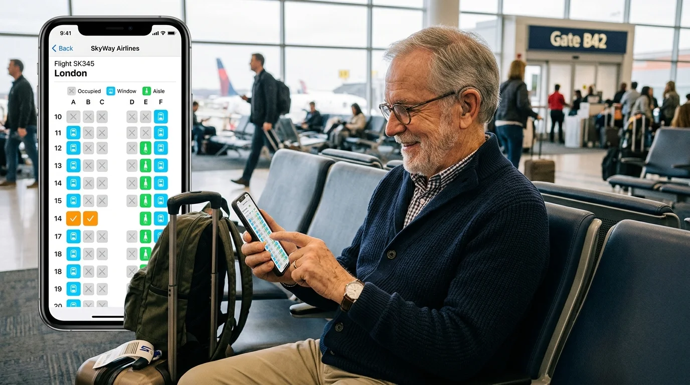 Selecting Delta Seat on App or Website
