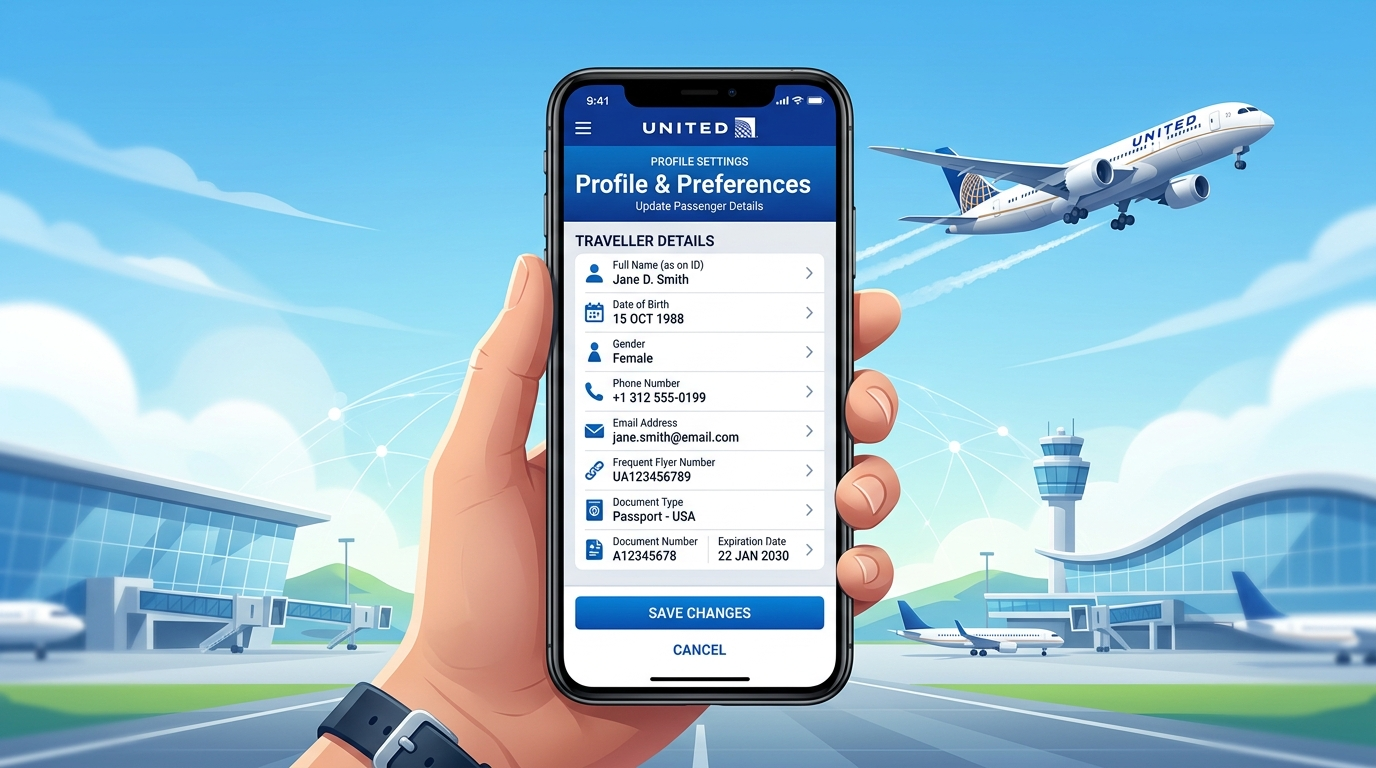 How To Update the Traveler Name on United Airlines App